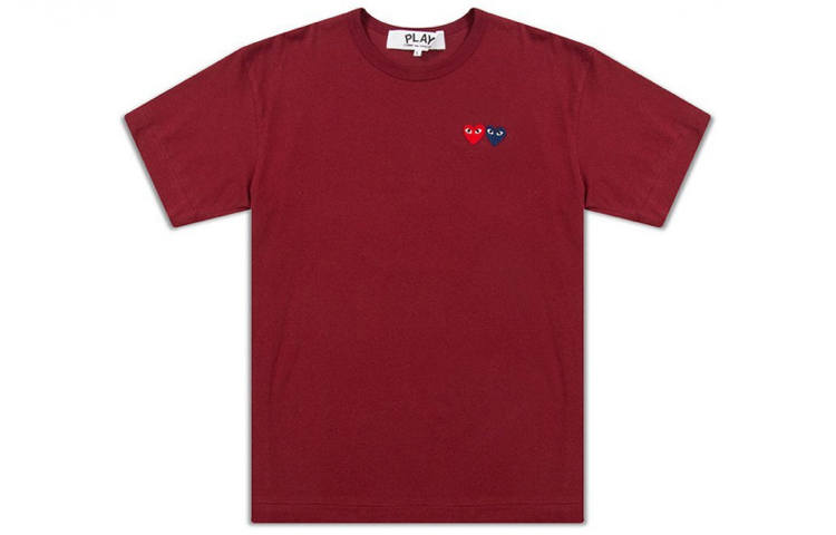 CDG Play Comme Des Garcons Play Double Hearts T shirt