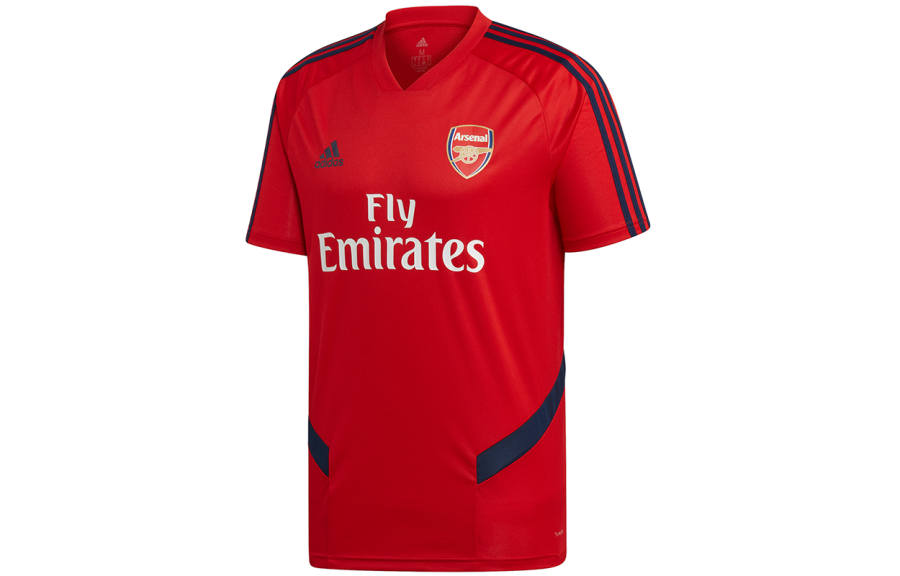 Adidas Adidas Arsenal T Shirts Men's Red V Neck Moderate Straight Fit