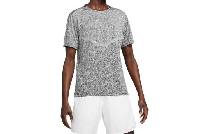 Nike Nike T Shirts Men's Gray Crew Neck Moderate Straight Fit