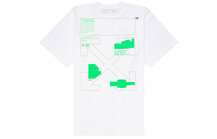 OFF-WHITE OFF WHITE Ss20 T Shirts Men's Crew Neck Moderate Straight Fit