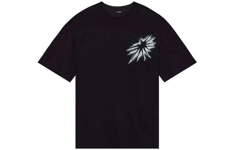 WE11DONE T Shirts Unisex Black Crew Neck Moderate Straight Fit