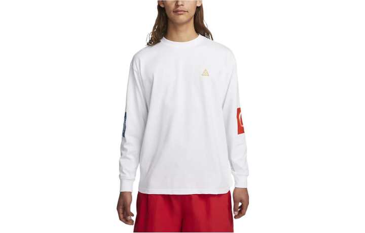 Nike Nike T Shirts Men's White Crew Neck Moderate Straight Fit