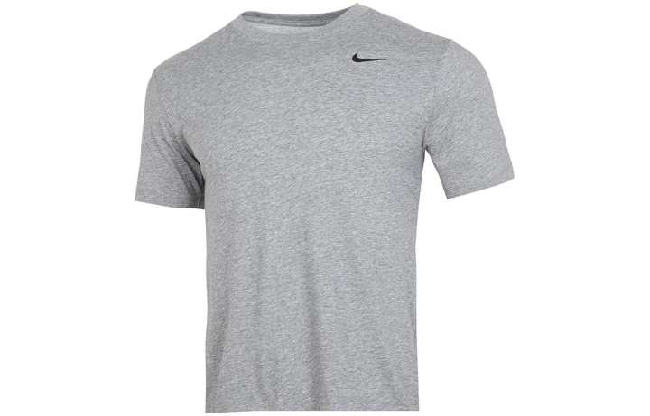 Nike Nike T Shirts Men's Gray Crew Neck Moderate Straight Fit