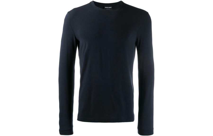 GIORGIO ARMANI Crewneck Long Sleeved T Shirt