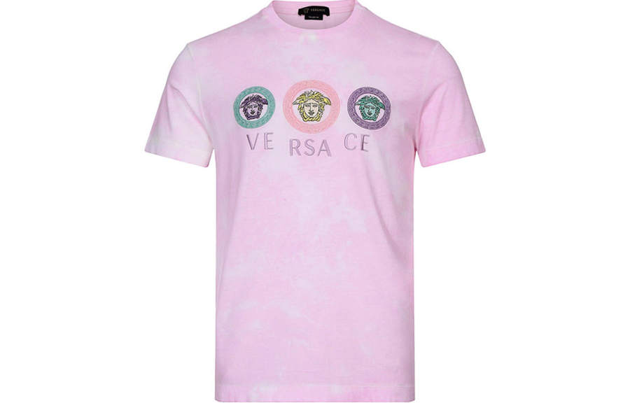 VERSACE Tye Die Medusa T Shirt 'Pink'