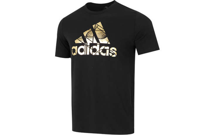 Adidas Adidas T Shirts Men's Black Crew Neck Moderate Straight Fit