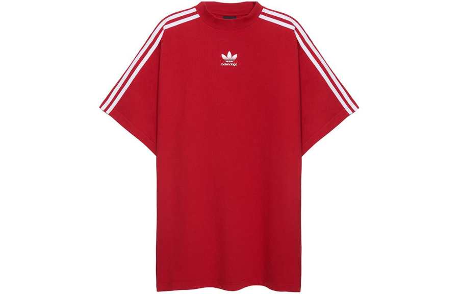 Balenciaga x Adidas Originals Balenciaga X Adidas FW22 T Shirt Loose Fit Men's Red