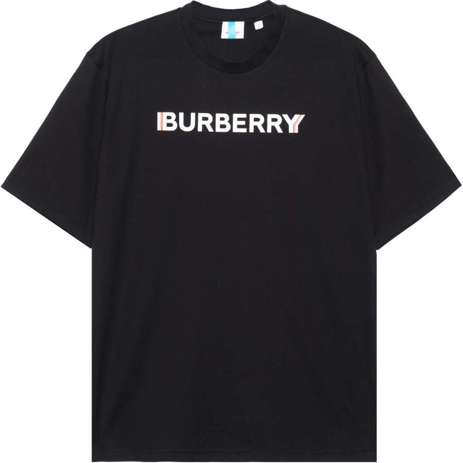 Burberry Logo Print Cotton T-shirt Black