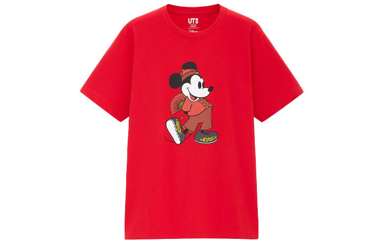 UNIQLO x Disney Co brand T Shirt Unisex Red