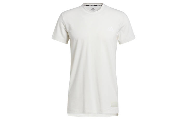 Adidas Adidas T Shirts Men's White Crew Neck Moderate Straight Fit