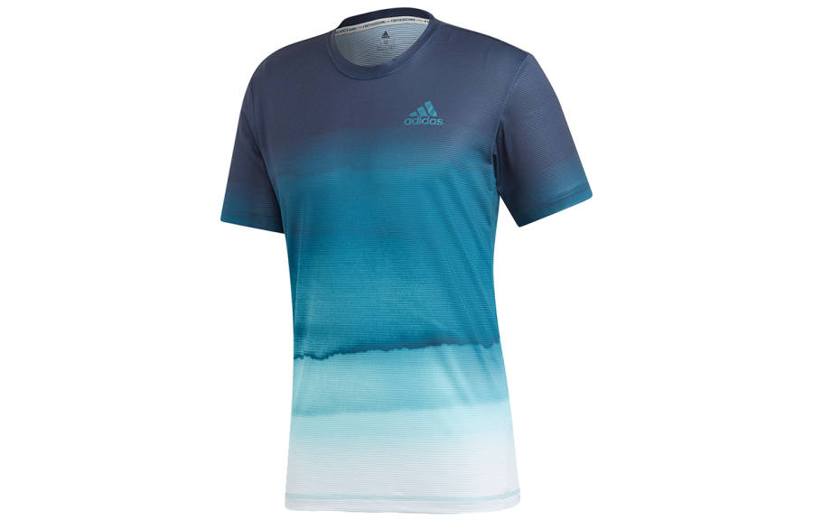 Adidas Adidas T Shirts Men's Light Blue Crew Neck Moderate Straight Fit