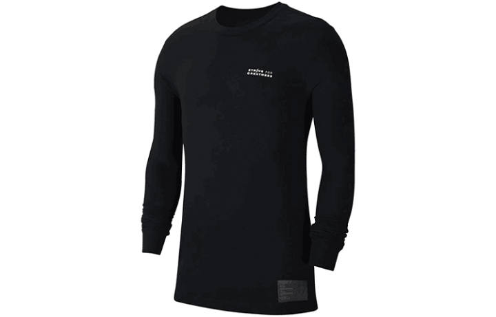 Nike Nike T Shirts Men's Black Crew Neck Moderate Straight Fit