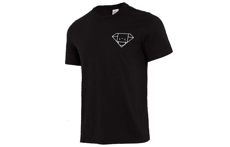 Adidas Adidas T Shirts Men's Black Crew Neck Moderate Straight Fit