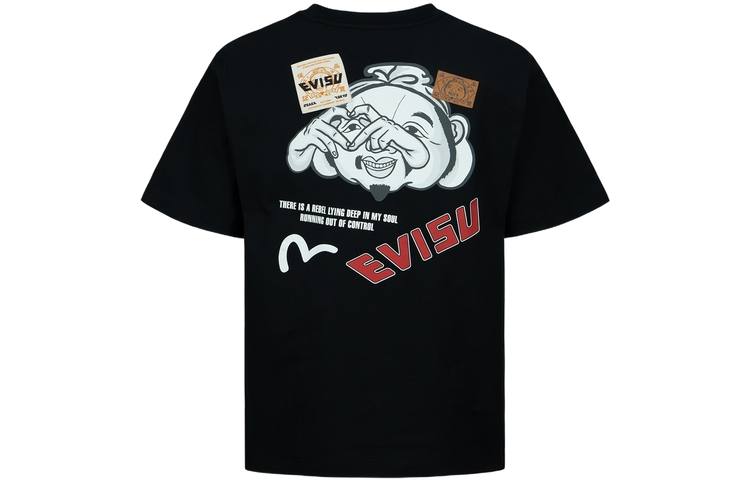 EVISU T Shirts Unisex Crew Neck Moderate Straight Fit
