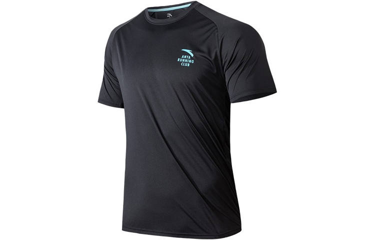 Anta Running Collection Breathable And Quick Dry Running T Shirt Men's Black