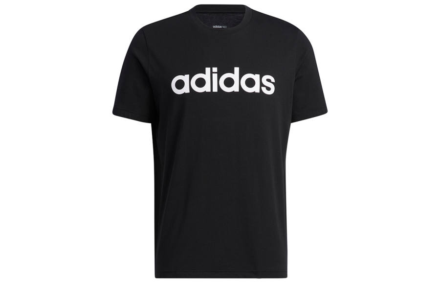 Adidas Neo T Shirts Men's Black Crew Neck Moderate Straight Fit