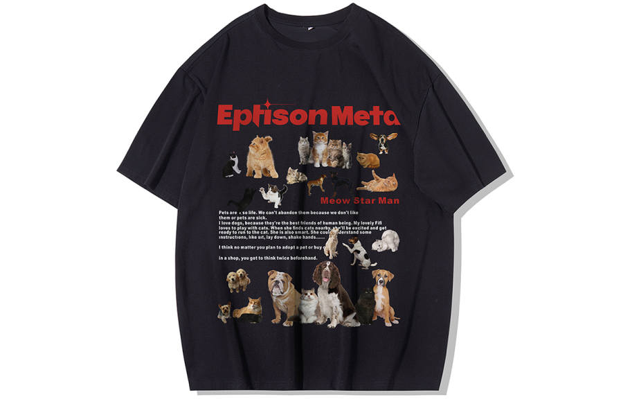 EPTISON T Shirts Unisex Crew Neck Moderate Straight Fit