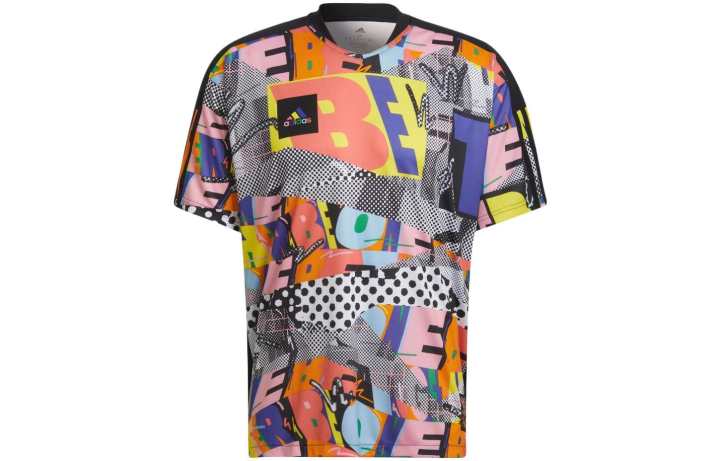 Adidas Adidas T Shirts Unisex Multicolor V Neck Moderate