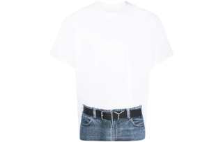 Y/Project Trompe L'Oeil Belt print T shirt