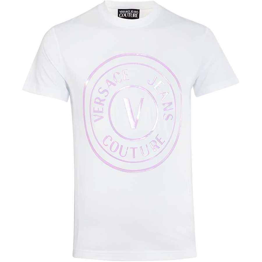 VERSACE JEANS COUTURE Logo print Crew neck T shirt