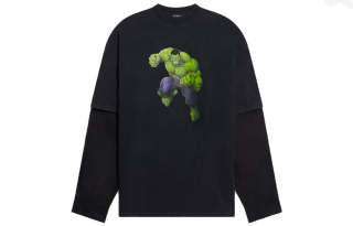 Balenciaga Mens Hulk 2021 Marvel Layered T shirt