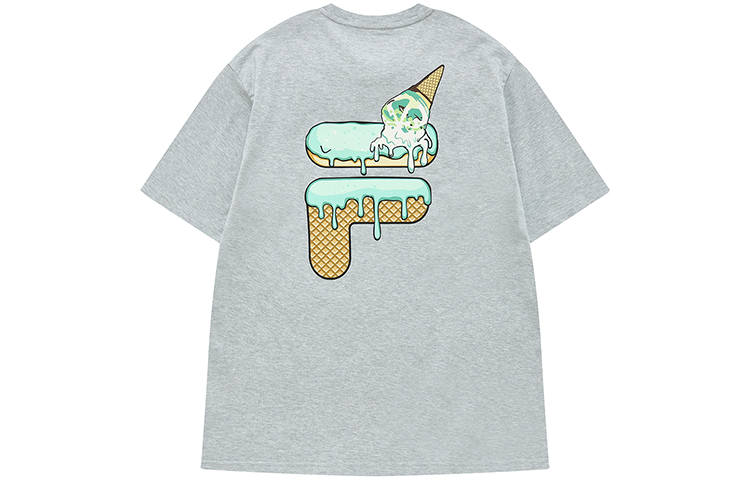 FILA FUSION ICECREAM T Shirt Unisex Cloud Gray Heather Gray