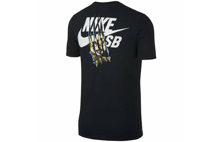 Nike Nike T Shirts Men's Black Crew Neck Moderate Straight Fit