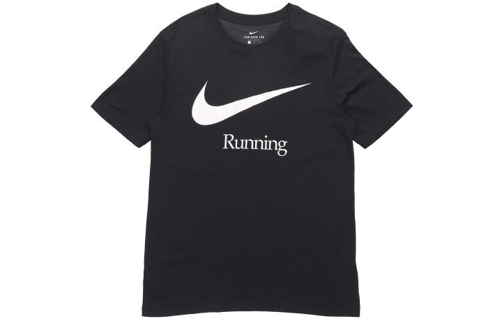 Nike Nike T Shirts Men's Black Crew Neck Moderate Straight Fit