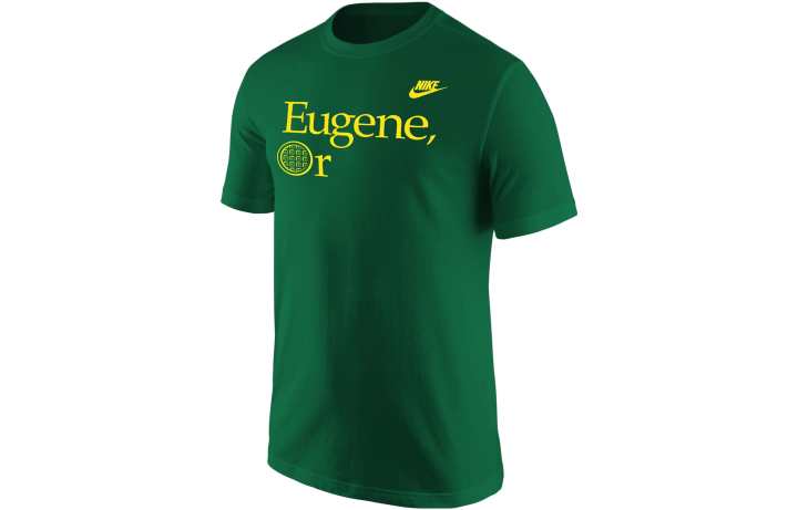 Nike Nike T Shirts Men's Green Crew Neck Moderate Straight Fit
