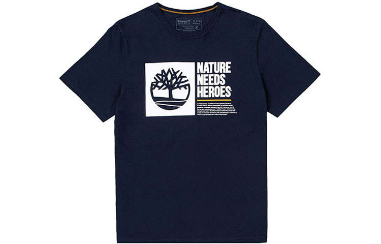 Timberland T Shirts Men's Royal Blue Crew Neck Moderate Straight Fit