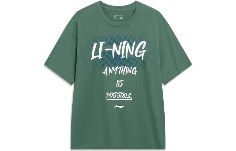 Li-Ning Li Ning Sports Lifestyle Collection Sports Fashion Collection T Shirt Unisex Mist Pine Green