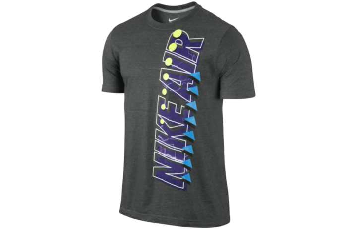 Nike Nike T Shirts Men's Gray Crew Neck Moderate Straight Fit