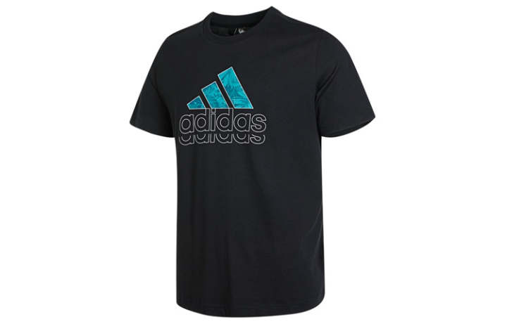 Adidas Adidas T Shirts Men's Black Crew Neck Moderate Straight Fit