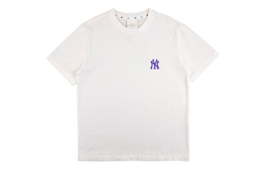 MLB New York Yankees T Shirts Unisex White Crew Neck Moderate Straight Fit