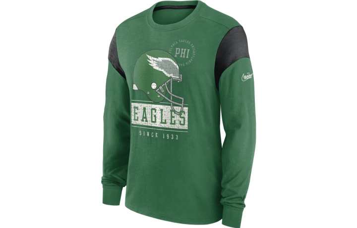 Nike Nike Rewind Playback Helmet NFL Philadelphia Eagles Men's Long-Sleeve T-Shirt