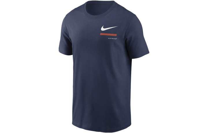Nike Nike T Shirts Men's Dark Blue Crew Neck Moderate Straight Fit