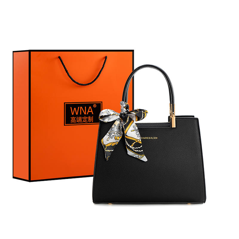 WEINIAO Synthetic Leather Handbag One Shoulder Crossbody Regular Women's Black/Blue