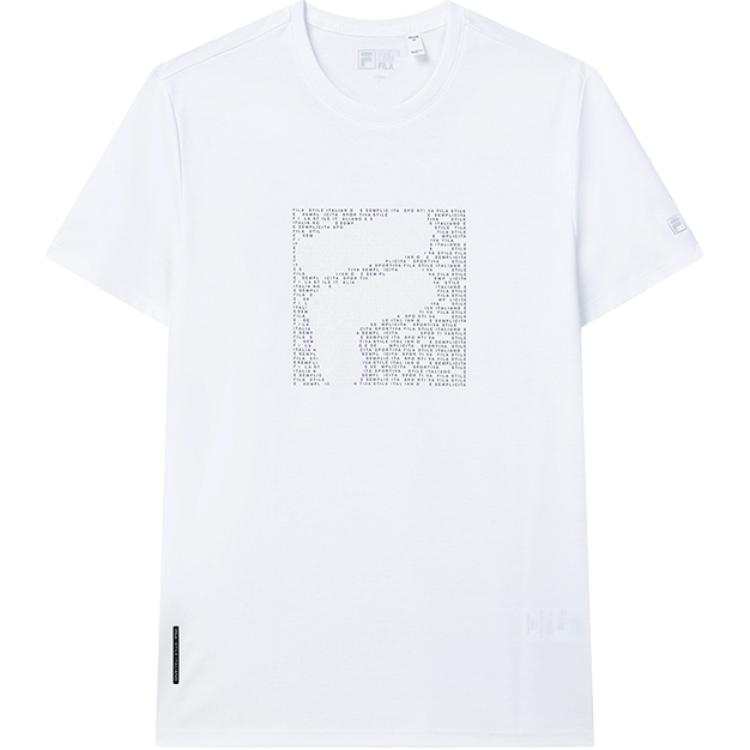 FILA T Shirts Men's White Crew Neck Moderate
