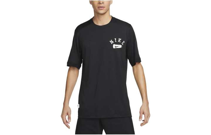 Nike Nike T Shirts Men's Black Crew Neck Moderate Straight Fit