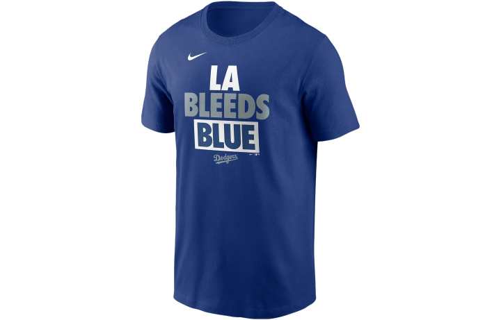 Nike Nike T Shirts Men's Blue Crew Neck Moderate