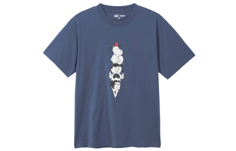 UNIQLO x Peanuts Cartoon T Shirt Unisex Royal Blue