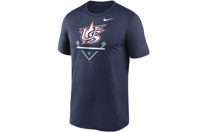 Nike Nike T Shirts Men's Dark Blue Crew Neck Moderate Straight Fit