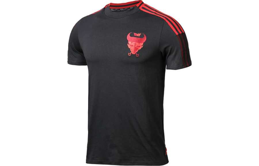 Adidas Adidas T Shirts Men's Black Crew Neck Moderate Straight Fit