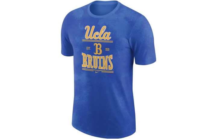 Nike Nike T Shirts Men's Blue Crew Neck Moderate Straight Fit