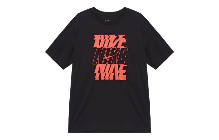 Nike Nike T Shirts Men's Black Crew Neck Moderate Straight Fit