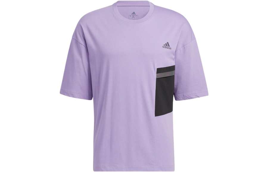 Adidas Adidas T Shirts Unisex Purple Crew Neck Moderate Straight Fit