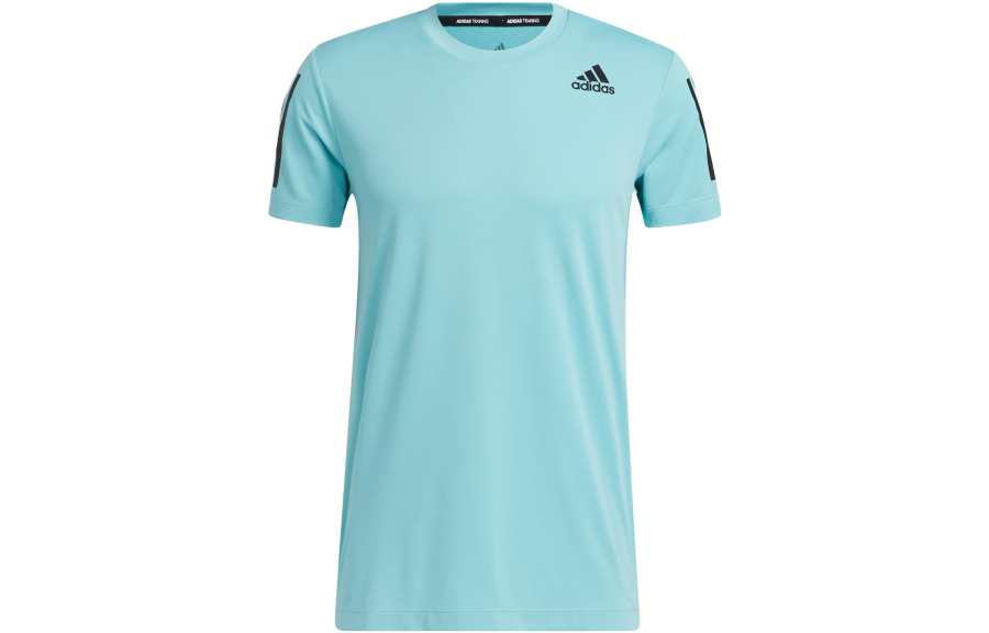 Adidas Adidas T Shirts Men's Green Crew Neck Moderate Straight Fit
