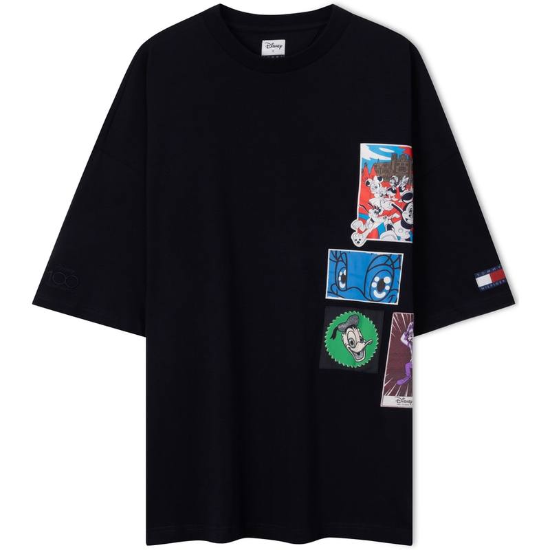 Tommy Hilfiger X Disney Tommy Hilfiger X DISNEY T Shirts Men's Navy Blue DW5 Crew Neck Moderate Straight Fit