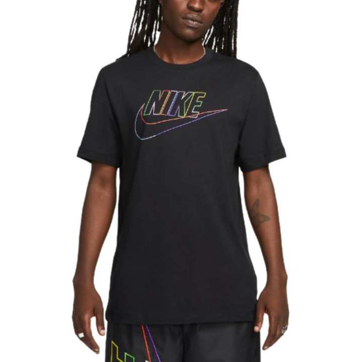 Nike Nike T Shirts Men's Black Crew Neck Moderate Straight Fit