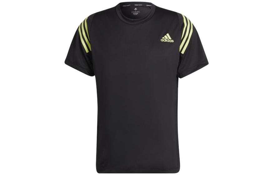 Adidas Adidas T Shirts Men's Black Crew Neck Moderate Straight Fit